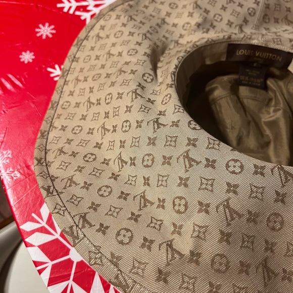LOUIS VUITTON BEIGE MONOGRAM PANAMA HAT (SIZE SMALL) - Picture 9 of 10